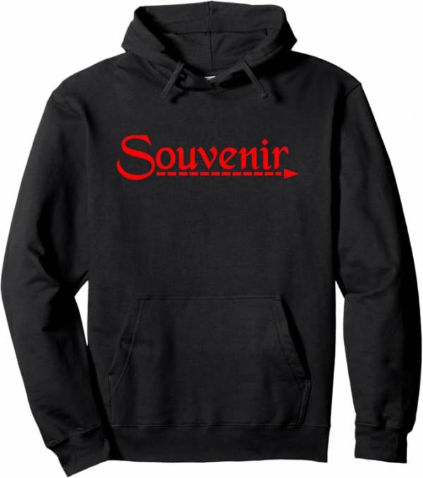 Retro red Sudadera con Capucha Souvenir Barcelona